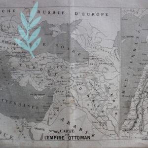 Carte de l’Empire ottoman et de Syrie Palestine